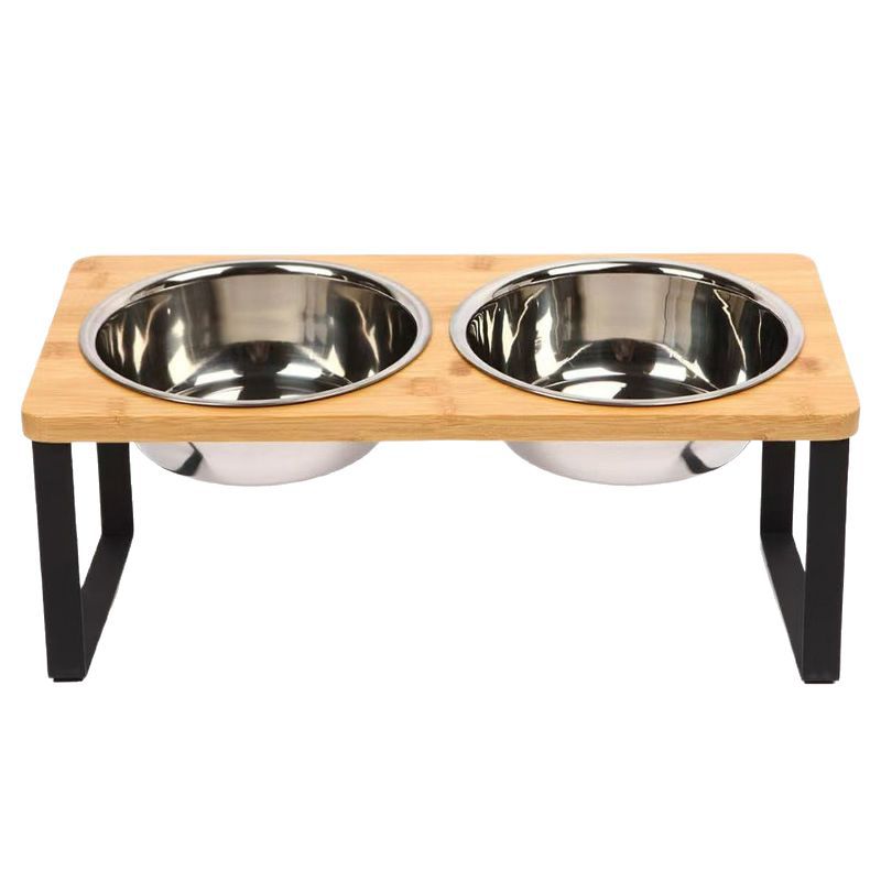 Elevated Anti Tip Stainless Steel Pet Food Bowl Large Capacity Design