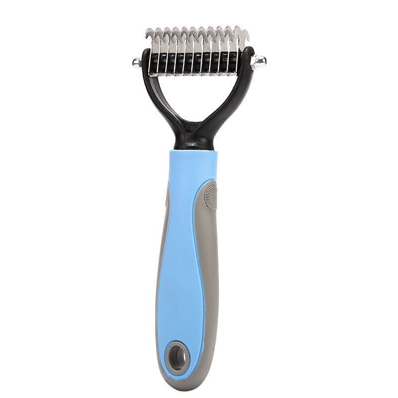 Double Sided Stainless Pet Grooming Brush Hair Removal Dematting Tool