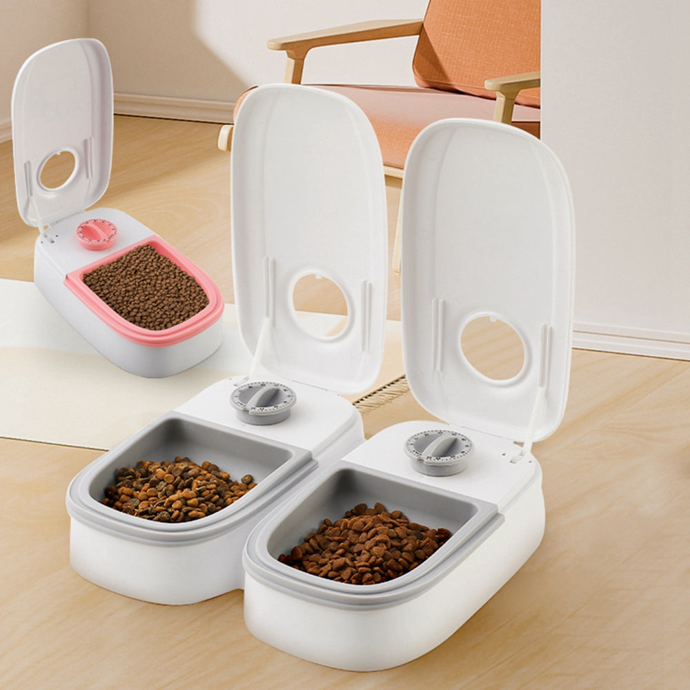 Smart Automatic Pet Feeding Dispenser Timer Stainless Steel Bowl Supplies