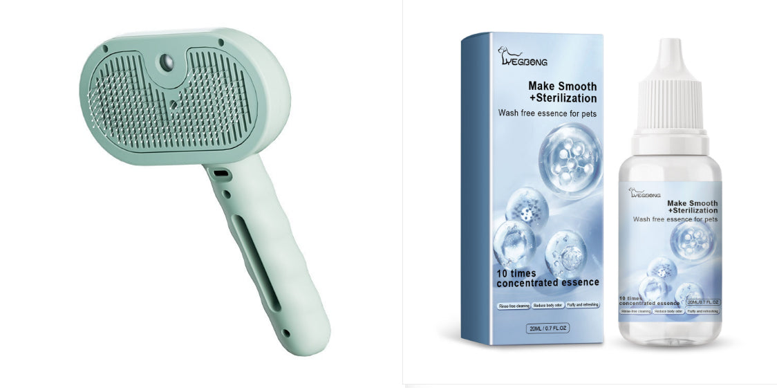 Pet Grooming Spray Comb Dematting Hair Remover Brush Mist Tool