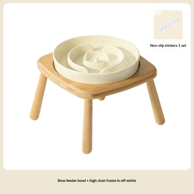 Ceramic Pet Food Bowls Durable Non-Slip Feeding Supplies Set