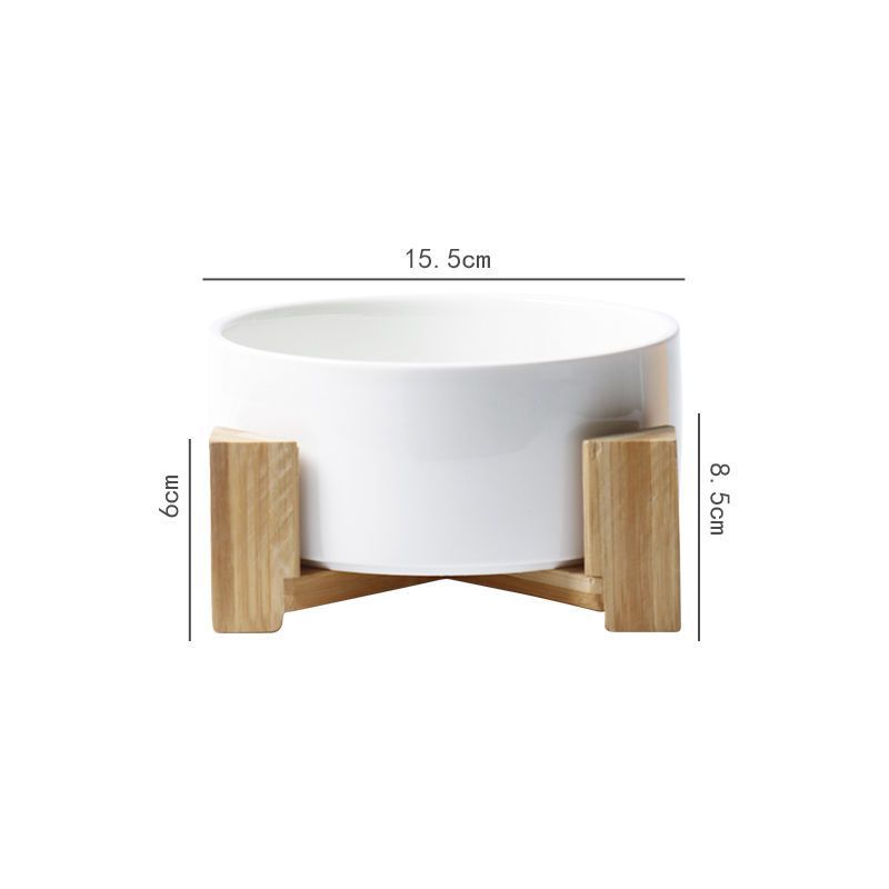 High Stand Large Capacity Ceramic Pet Feeding Bowl