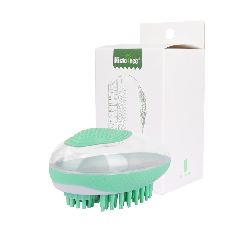 2 In 1 Silicone Pet Bath Brush Massage Grooming Shower Comb Tool