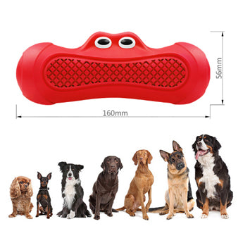 Pet Natural Rubber Rugby Squeaky Chew Teething Toy