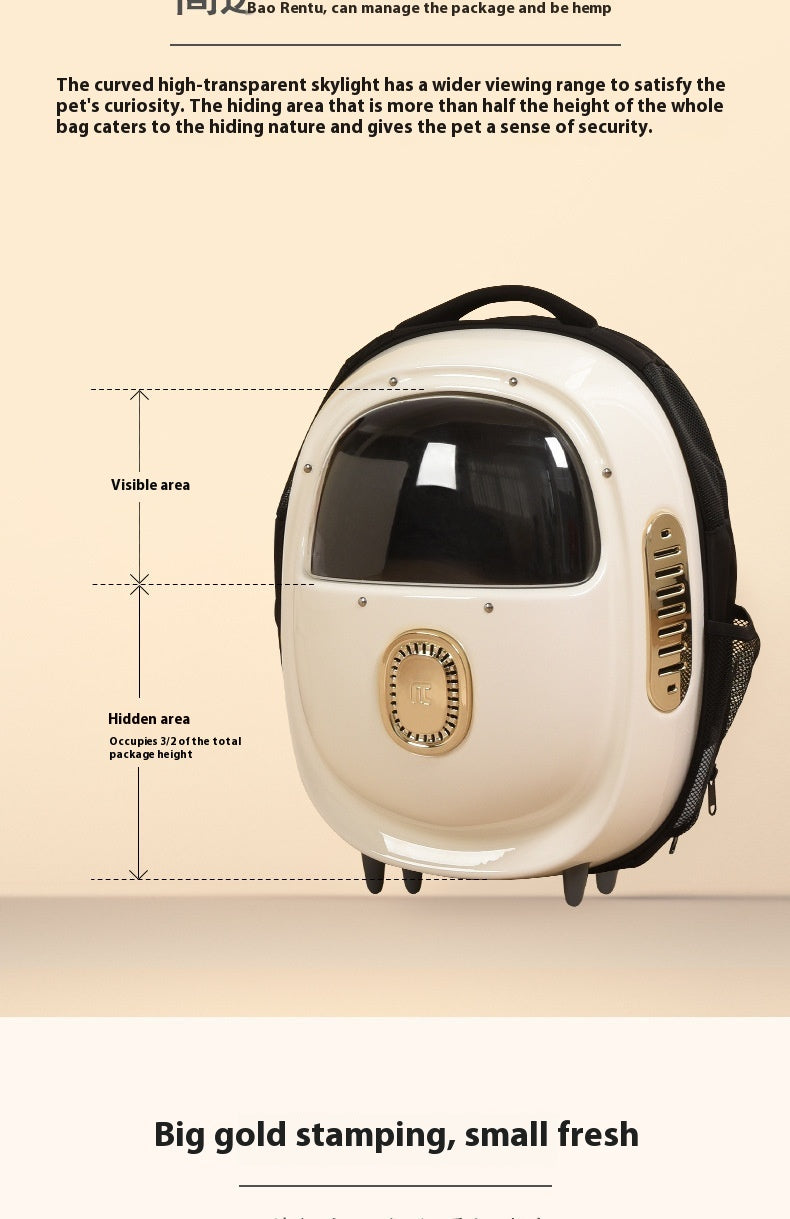 Blowing System Pet Backpack Half Window Constant Temperature Heating Portable