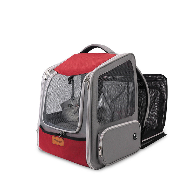 Expandable Large Capacity Portable Pet Backpack Diaper Bag