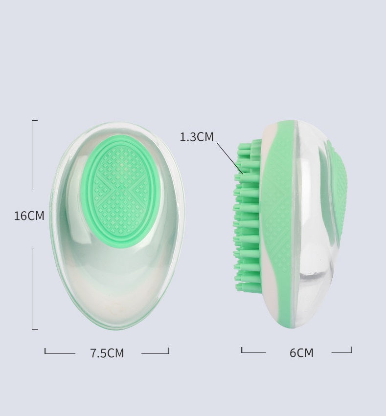2 In 1 Silicone Pet Bath Brush Massage Grooming Shower Comb Tool