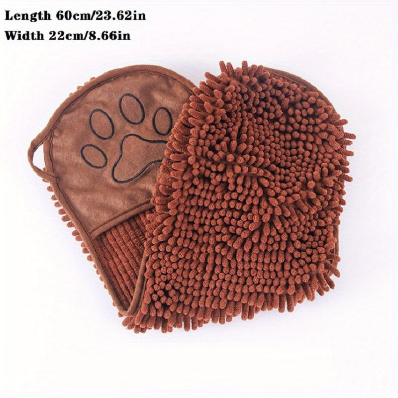 Ultra Absorbent Quick Drying Microfiber Pet Bath Towel With Hand Pockets