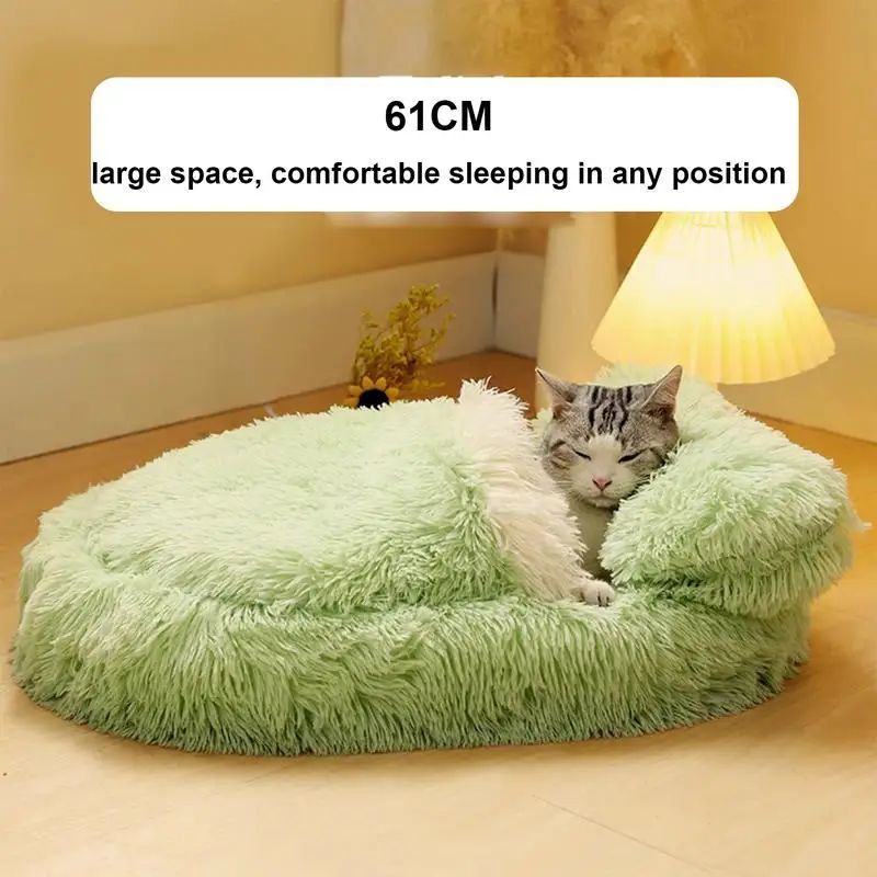 Fluffy Anti-Slip Winter Pet Sleeping Nest Bed