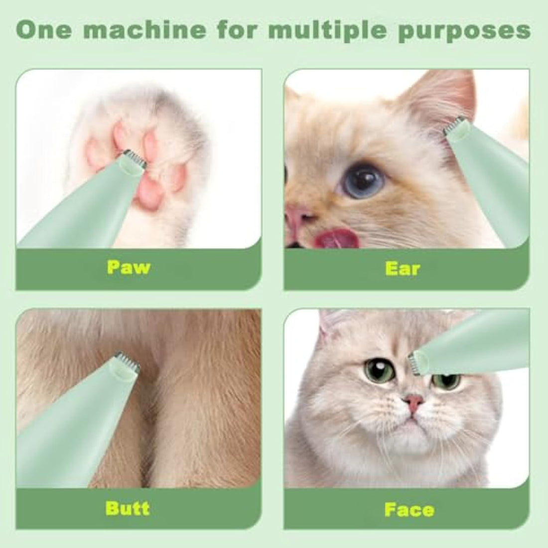 Rechargeable Pet Paw Hair Trimmer Ergonomic Grooming Tool For Home Use