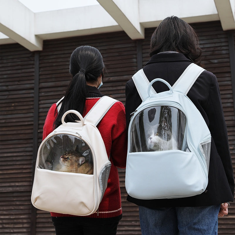 Blowing System Pet Backpack Half Window Constant Temperature Heating Portable