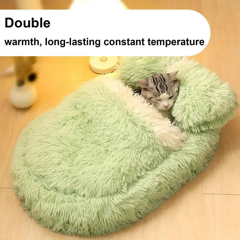 Fluffy Anti-Slip Winter Pet Sleeping Nest Bed