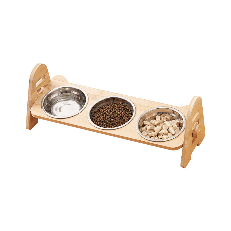 Angled Pet Drinking Bowl Cervical Spine Protection Feeding Design