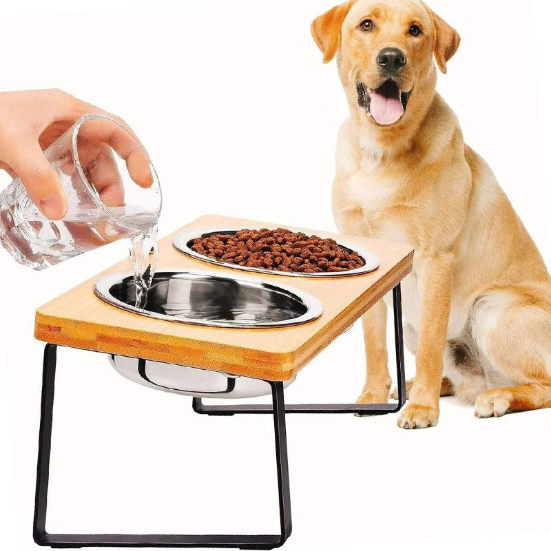 Elevated Anti Tip Stainless Steel Pet Food Bowl Large Capacity Design