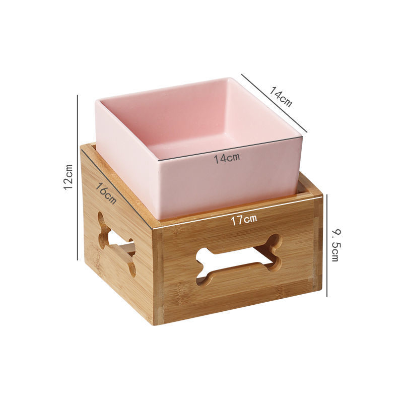 High Stand Large Capacity Ceramic Pet Feeding Bowl