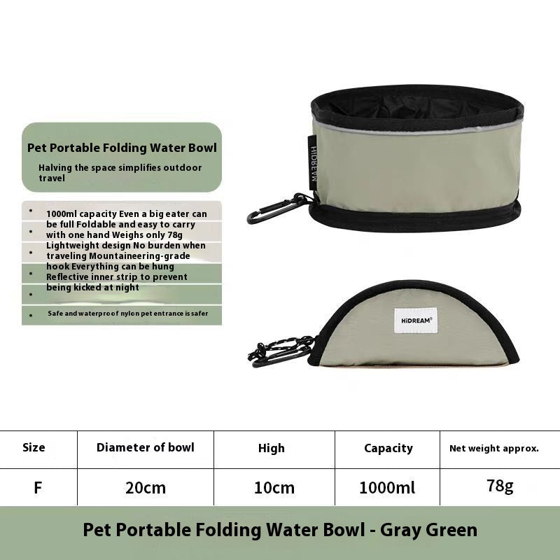 Foldable Pet Travel Bowl Portable Feeding And Drinking Container