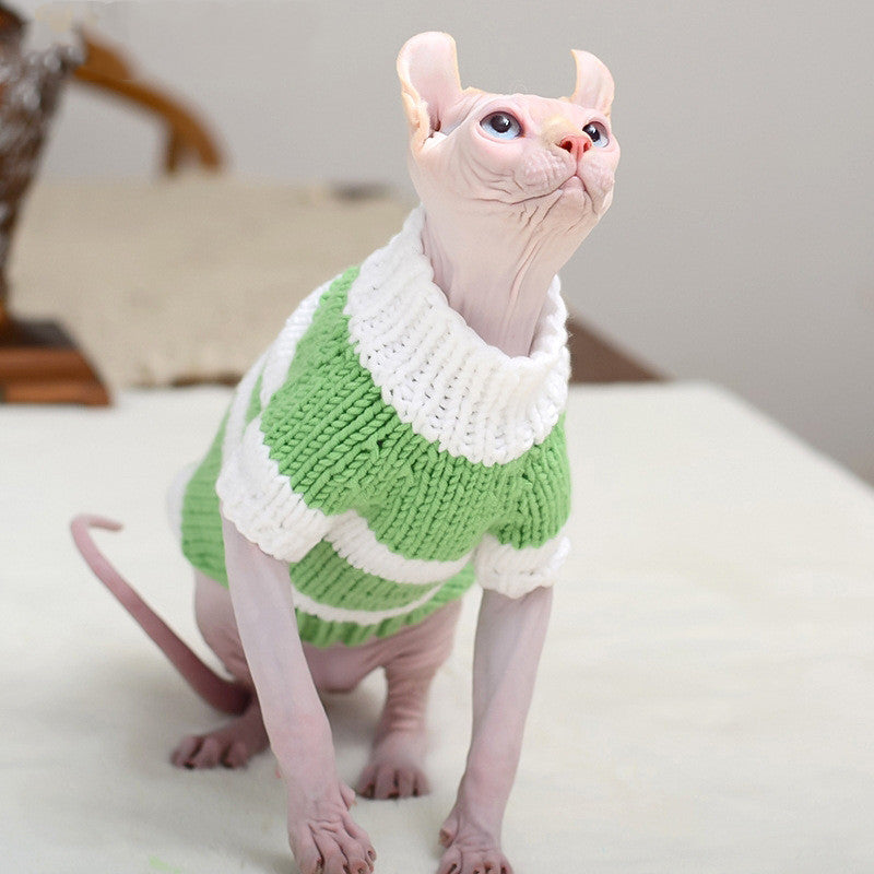Warm Hairless Pet Sweater Comfortable Clothing Outfit
