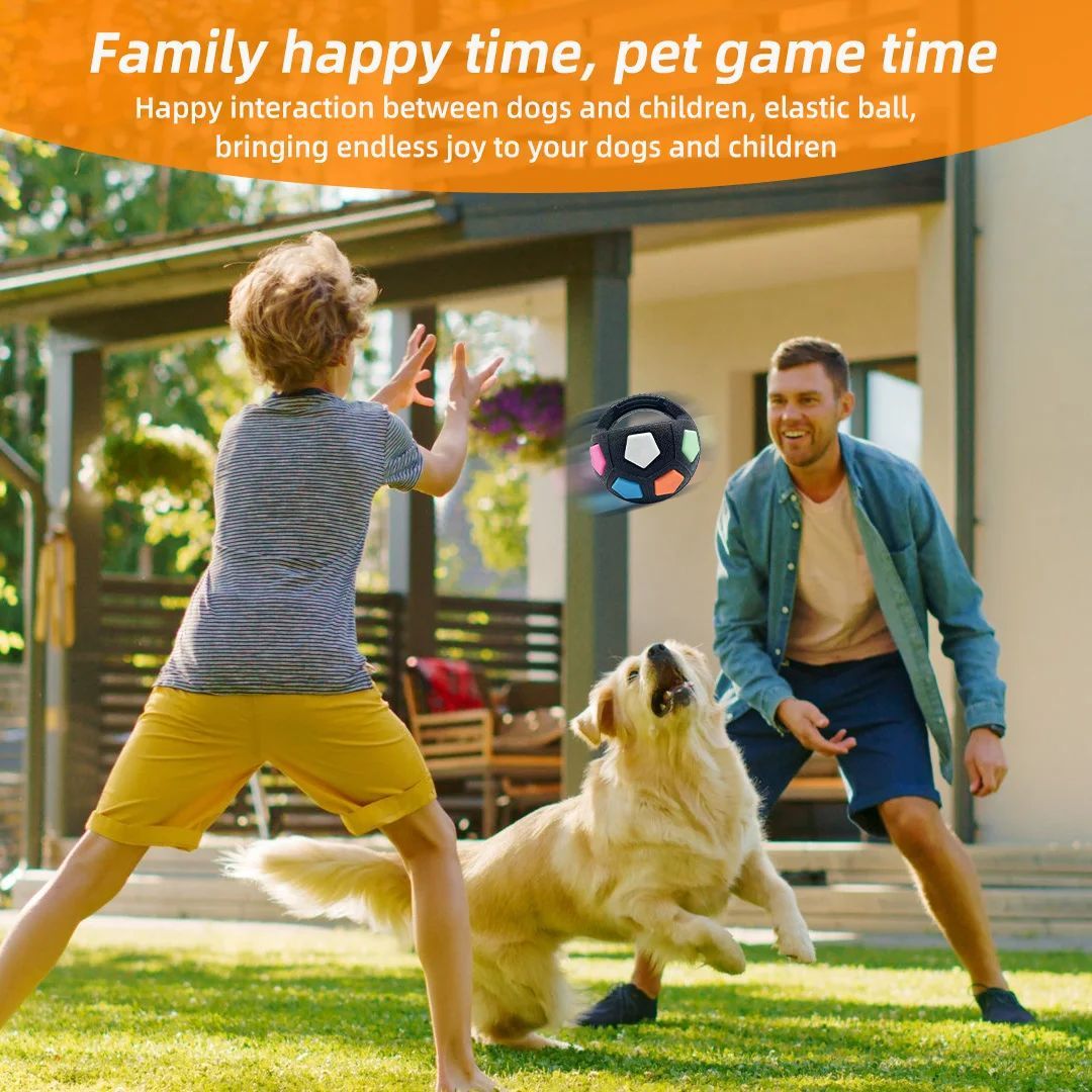 Pet Football Tennis Ball Shaped Durable Squeaky Training Toy