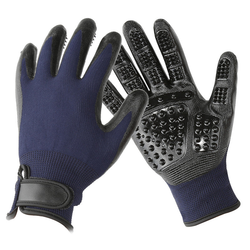 Soft Rubber Pet Grooming Glove Hair Remover Shedding Massage Brush