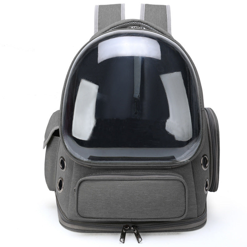 Portable Transparent Pet Backpack Capsule Style Travel Carrier Bag