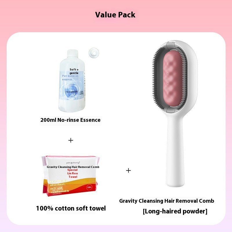 Pet Grooming Dematting Brush Hair Removal Comb With Cleaning Tank
