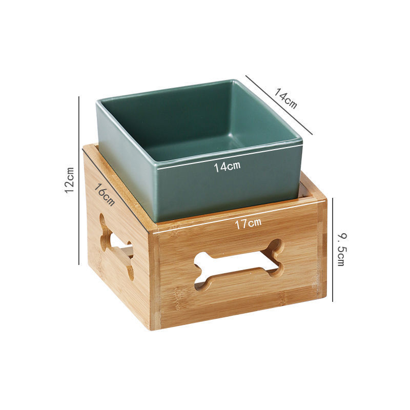 High Stand Large Capacity Ceramic Pet Feeding Bowl