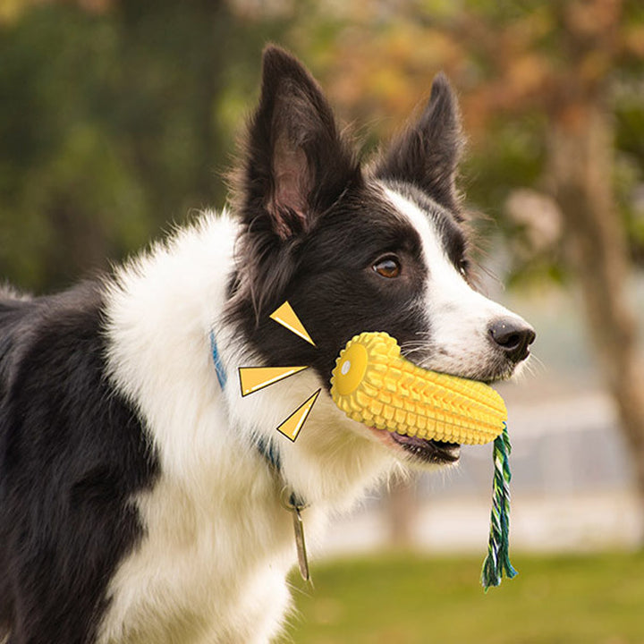 Pet Corn Shape Bite Resistant Squeaky Vent Toy