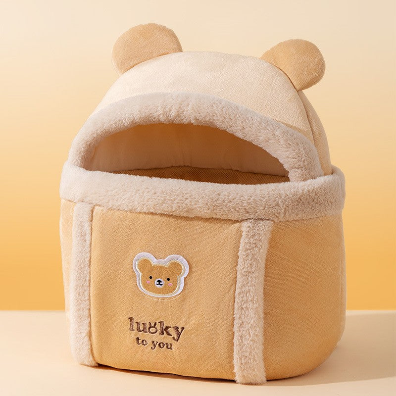 Animal Shaped Pet Backpack Off Shoulder Portable Carry Bag