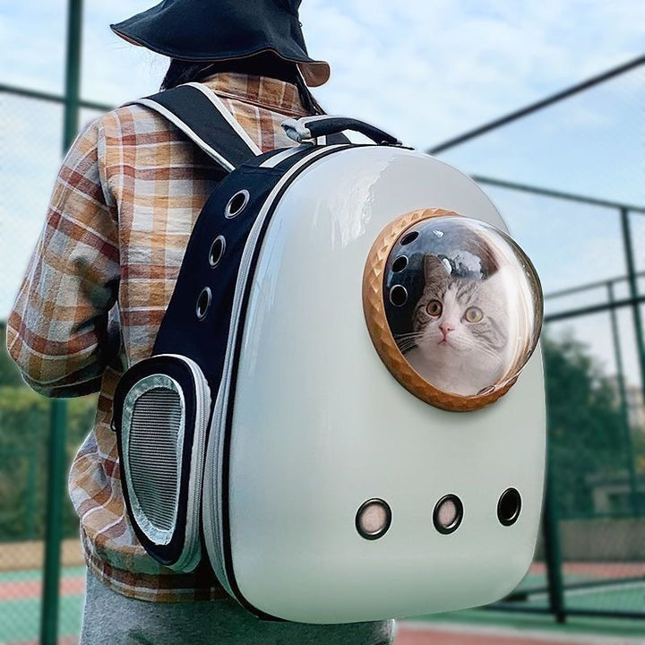 Plus Sized Space Capsule Pet Backpack Transparent Travel Carrier Bag