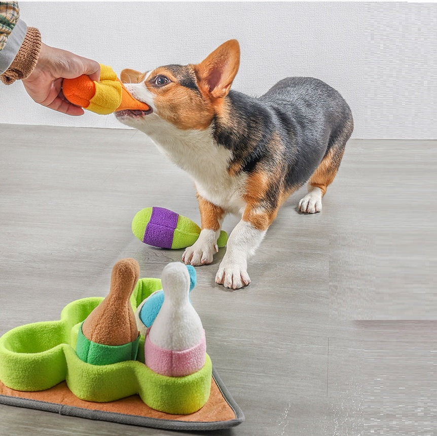 Pet Puzzle Training Bowling Sports Interactive Toy Set