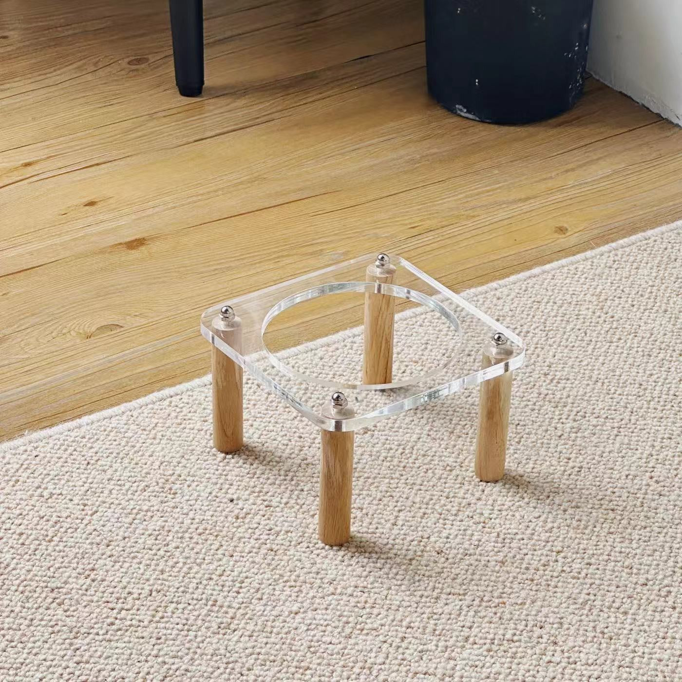 Anti Tumble Elevated Pet Double Bowl Ceramic Feeding Stand