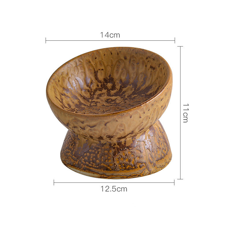 Ceramic Neck Guard Anti-Choke Pet Feeding Bowl