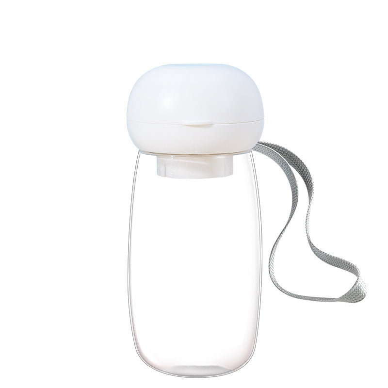 Portable Pet Water Bottle Travel Drinking Bowl Lanyard Supplies