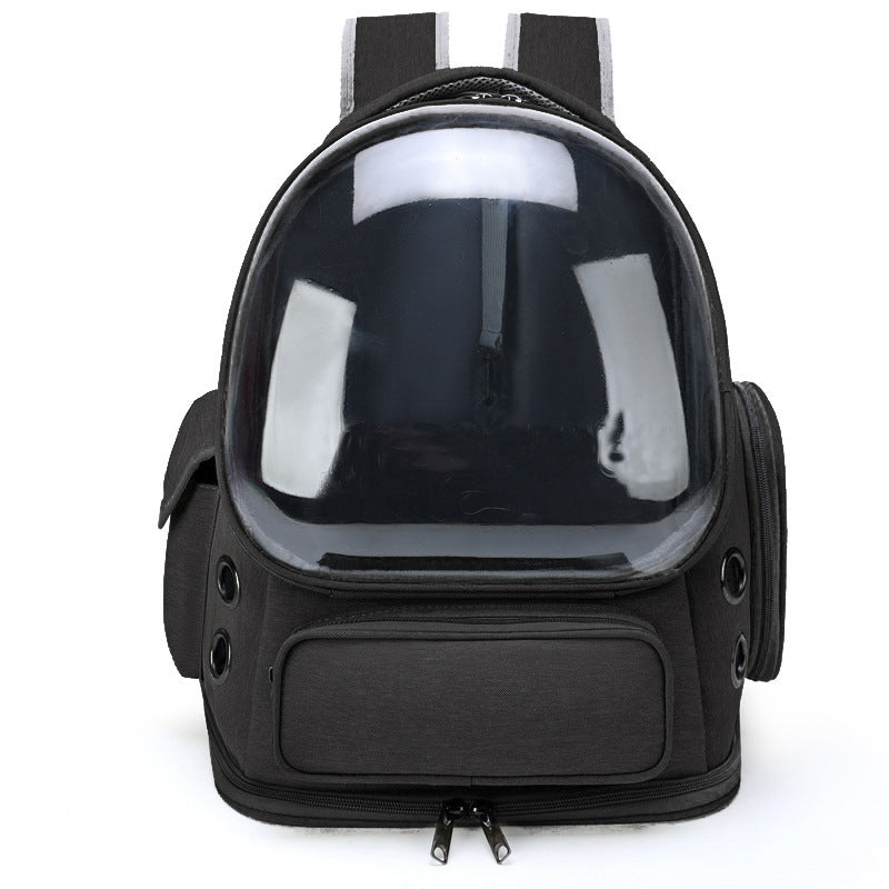 Portable Transparent Pet Backpack Capsule Style Travel Carrier Bag