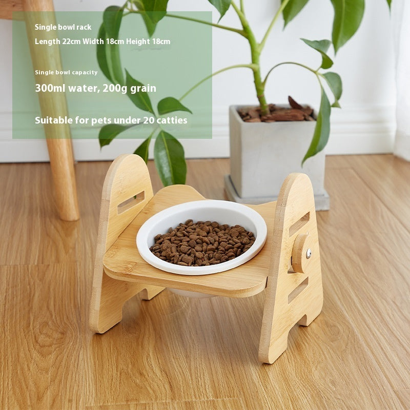 Angled Pet Drinking Bowl Cervical Spine Protection Feeding Design