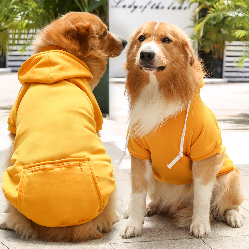 Fashion Zipper Pocket Pet Sweater Simple Clothing Outfit