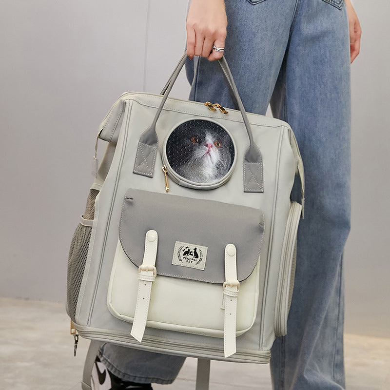 Large Capacity Breathable Pet Backpack Portable Carrier