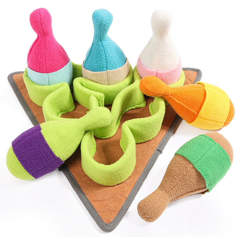 Pet Puzzle Training Bowling Sports Interactive Toy Set