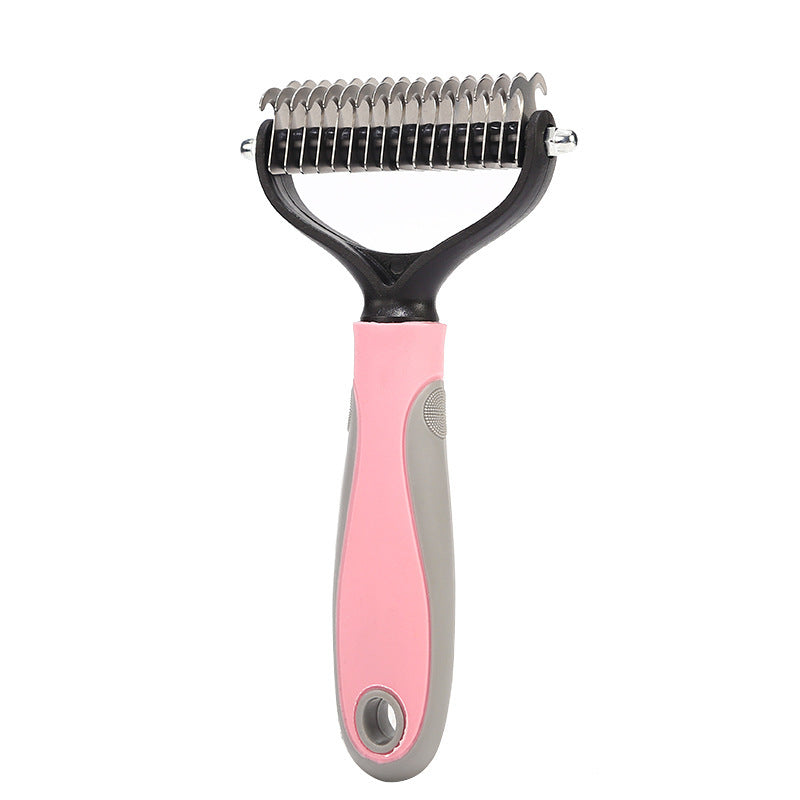 Double Sided Stainless Pet Grooming Brush Hair Removal Dematting Tool