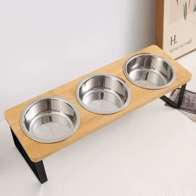 Elevated Anti Tip Stainless Steel Pet Food Bowl Large Capacity Design