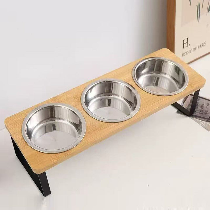 Elevated Anti Tip Stainless Steel Pet Food Bowl Large Capacity Design