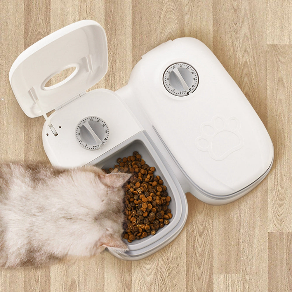 Smart Automatic Pet Feeding Dispenser Timer Stainless Steel Bowl Supplies