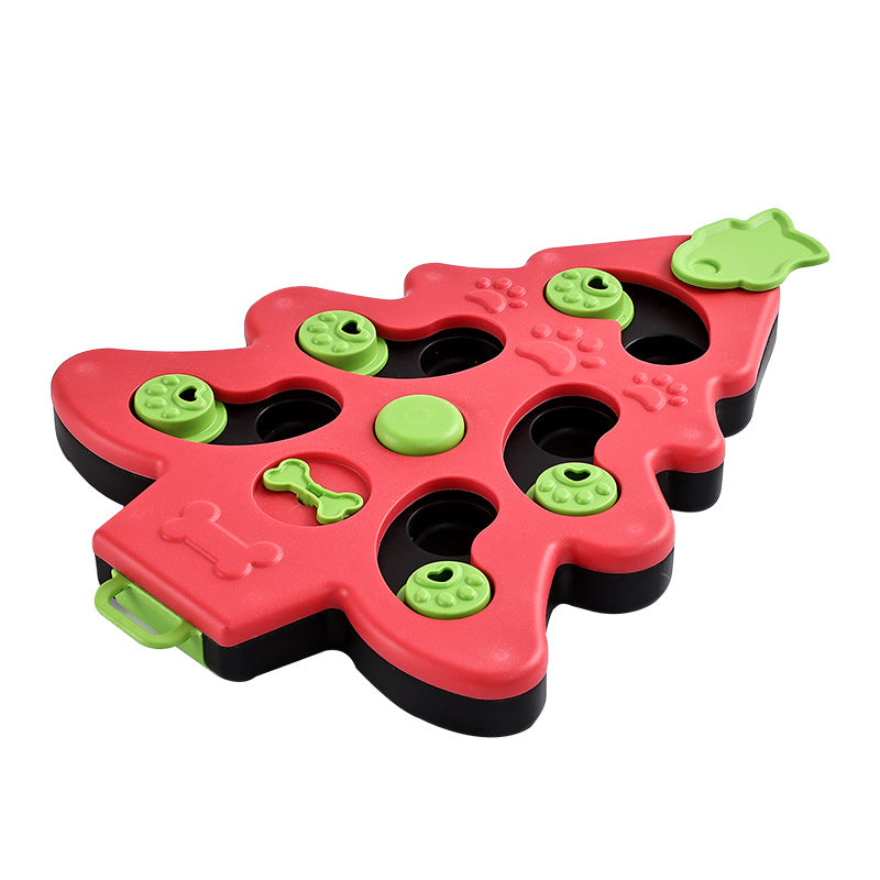 Pet Interactive Puzzle Slow Feeder Christmas Tree Bowl Toy