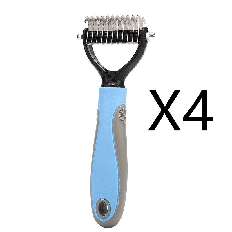 Double Sided Stainless Pet Grooming Brush Hair Removal Dematting Tool