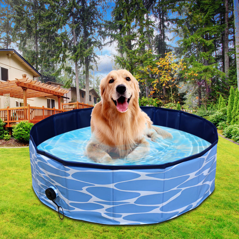 Foldable Pet Bath Swimming Pool Collapsible Indoor Outdoor Bath Tub