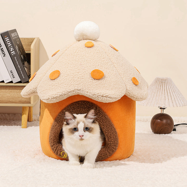 Removable Mushroom Style Pet House Nest For Small Pets