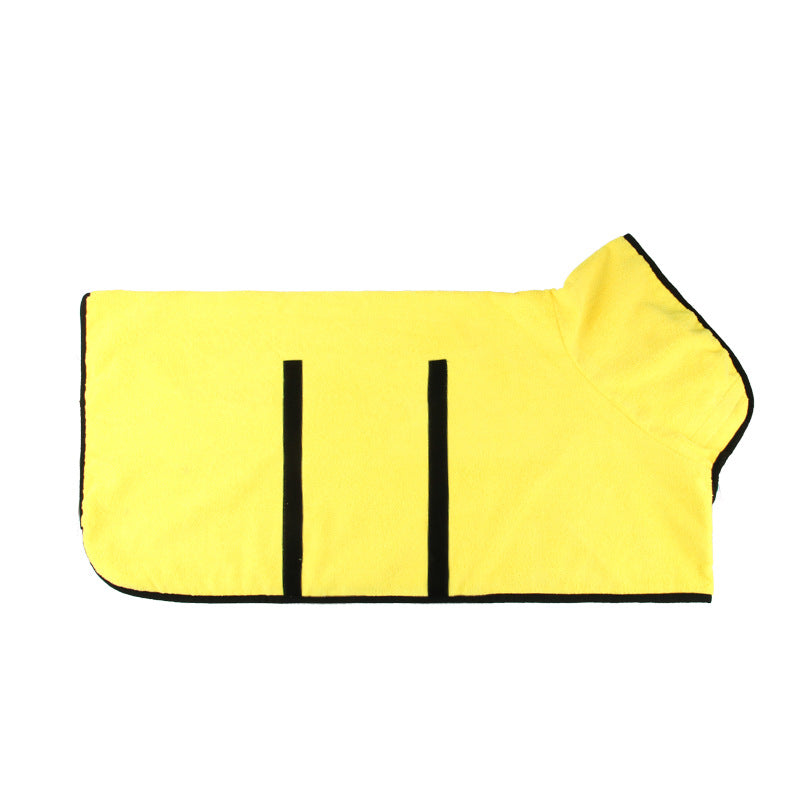Pet Bathing Robe Neck Tucked Waist Comfortable Puppy Shirt Apparel