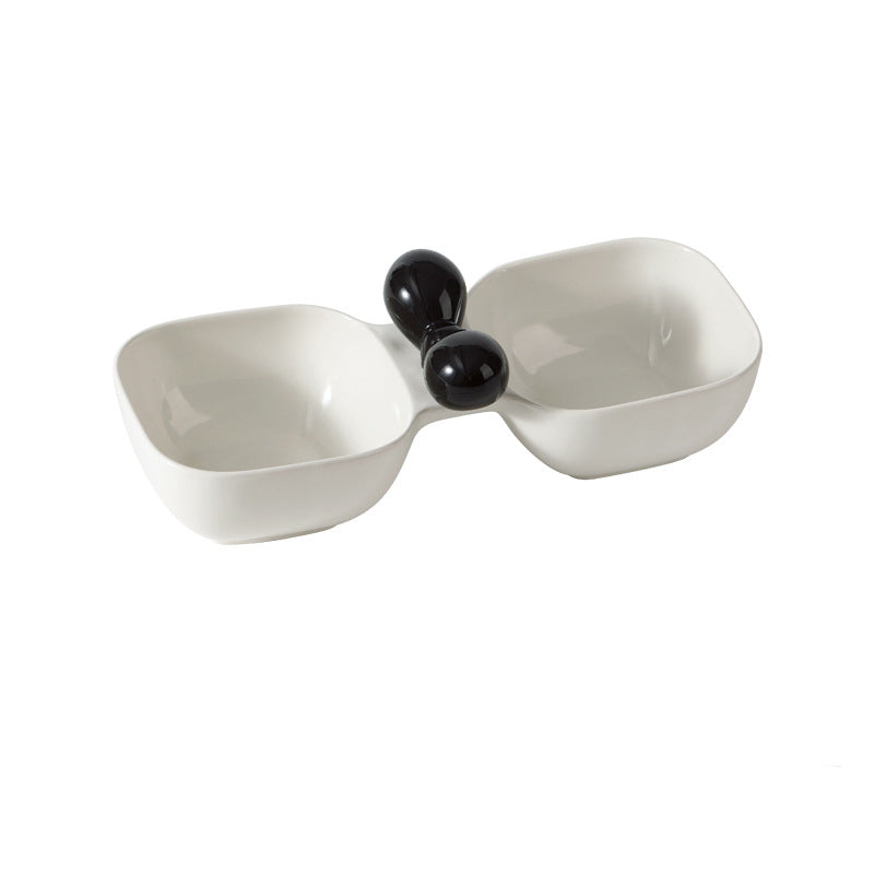 Ceramic Pet Food And Water Bowl Set Dual Use