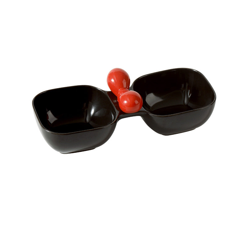 Ceramic Pet Food And Water Bowl Set Dual Use