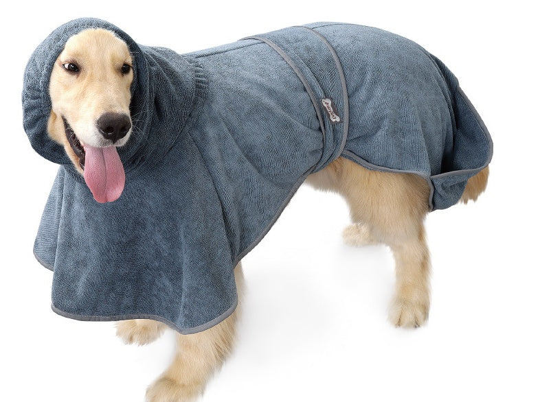 Highly Absorbent Cotton Pet Bathrobe Towel For Drying And Grooming